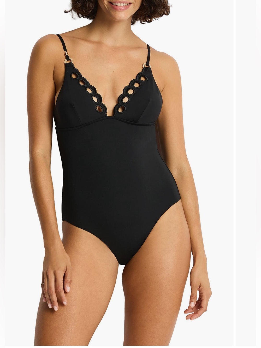 NWT Sea Level Australia Elysian Longline Black One-Piece Swimsuit